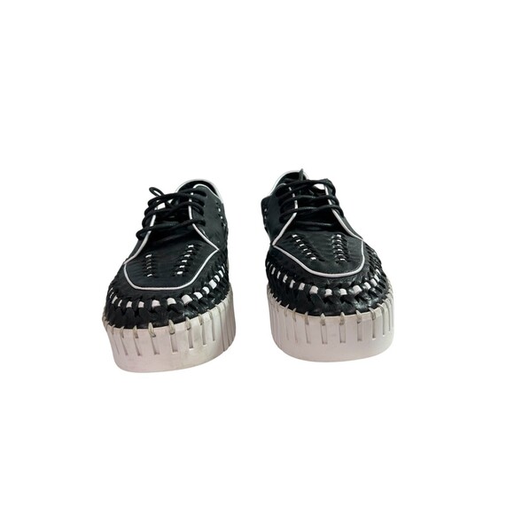 Anthropologie Silent D Brodies Sneaker Black Woven Leather $175 Size EU 40, US 9 - Picture 6 of 10